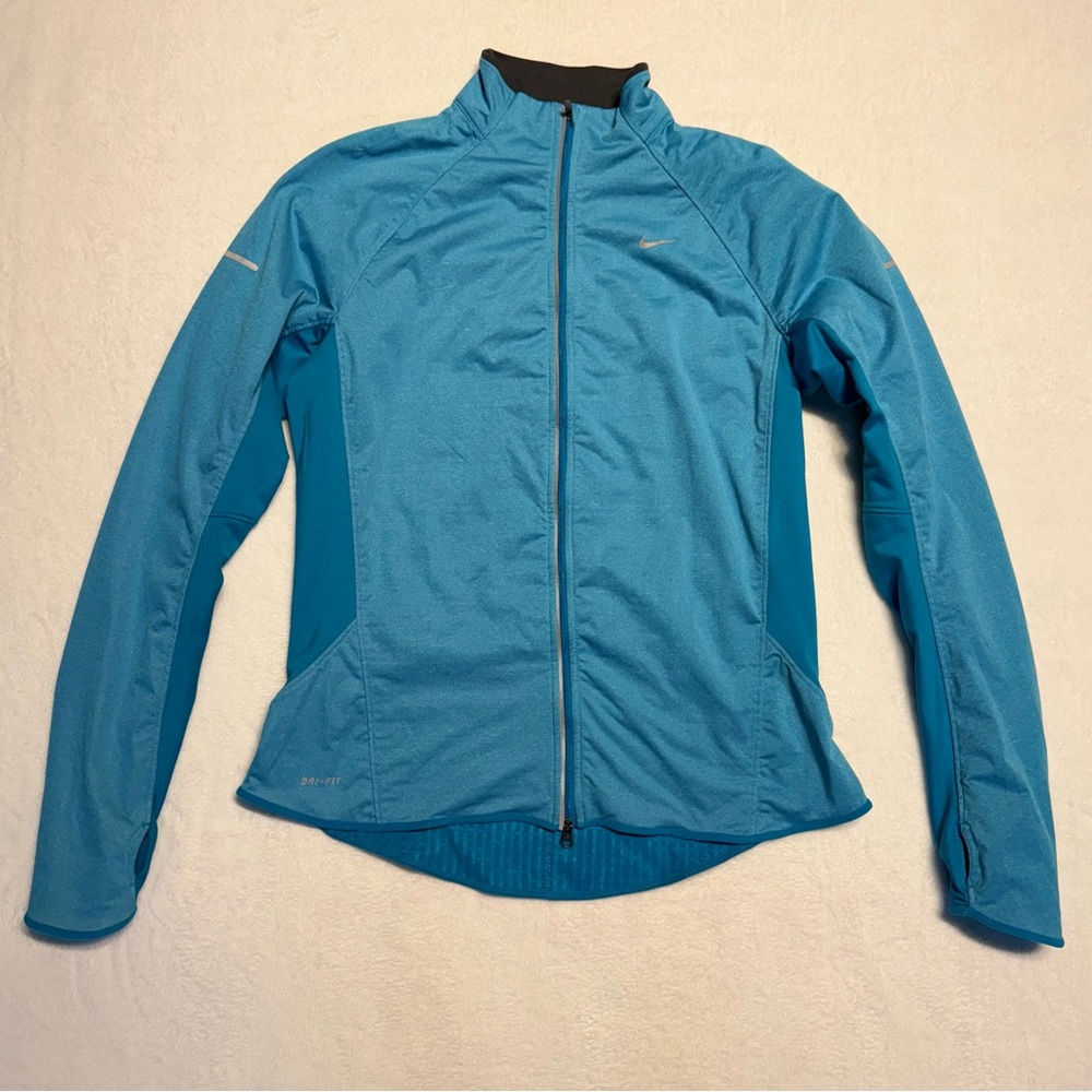Nike Thermal running jacket Element Shield Heathered Women’s Large Blue #444912